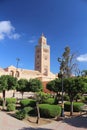 Park around Kotoubia Mosque in Marrakech Royalty Free Stock Photo