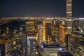 432 Park Avenue and Manhattan night view Royalty Free Stock Photo
