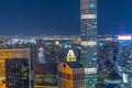 432 Park Avenue and Manhattan night view Royalty Free Stock Photo