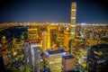 432 Park Avenue and Manhattan night view Royalty Free Stock Photo