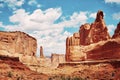 Park Avenue Trail view in Arches National Park, USA. Royalty Free Stock Photo