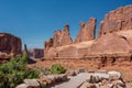 The Park Avenue Trail is one of the first major attractions within Arches National Park, Moab Utah USA Royalty Free Stock Photo