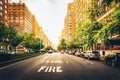 Park Avenue in Upper East Side, Manhattan, New York. Royalty Free Stock Photo
