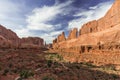 Park Avenue Viewpoint in Arches National Park near Moab, Utah Royalty Free Stock Photo