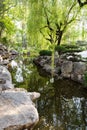 The park of Baotu Quan in Jinan, China Royalty Free Stock Photo