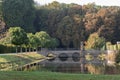 Park of the Baroque Augustusburg Castle is one of the first important creations of Rococo in Bruhl near Bonn, North Rhine Westphal Royalty Free Stock Photo