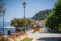 Park in Bellagio Italy vibrant colours lantern flowers blooming green trees