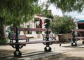 Park bench on the island of Corsica