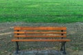 Park bench in the morning