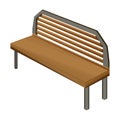 Park bench vector icon.Cartoon vector icon isolated on white background park bench. Royalty Free Stock Photo