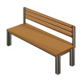 Park bench vector icon.Cartoon vector icon isolated on white background park bench. Royalty Free Stock Photo