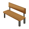 Park bench vector icon.Cartoon vector icon isolated on white background park bench. Royalty Free Stock Photo