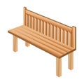 Park bench vector icon.Cartoon vector icon isolated on white background park bench. Royalty Free Stock Photo