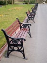 Park benches Royalty Free Stock Photo