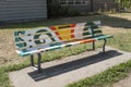 Controversial bench painted in memory of Colin Mackay in Kitsilano