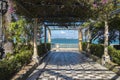 Park on the boardwalk of Cadiz, Genoves Park, Andalusia, Spain Royalty Free Stock Photo