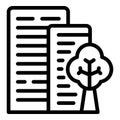 Park building house icon outline vector. Support money