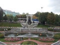 Park of The Cathedral of Christ the Saviour, Moscow, Russia Royalty Free Stock Photo