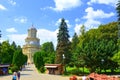 Park of Cathedral of Curtea de Arges - early 16th century Royalty Free Stock Photo