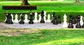 Park chess in the recreation area of the Czech Republic resort.