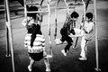 Park Children playing in the city of Puyo in Ecuador