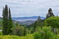 Park City, Empress Pass views of Panoramic Landscape along the Wasatch Front Rocky Mountains, Summer Forests and Cloudscape. Utah. Royalty Free Stock Photo