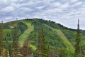 Park City, Empress Pass views of Panoramic Landscape along the Wasatch Front Rocky Mountains, Summer Forests and Cloudscape. Utah. Royalty Free Stock Photo