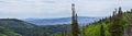 Park City, Empress Pass views of Panoramic Landscape along the Wasatch Front Rocky Mountains, Summer Forests and Cloudscape. Utah. Royalty Free Stock Photo