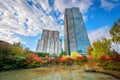 The park in the city,Tokyo