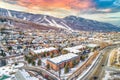 Park City, Utah, USA Downtown Aerial Royalty Free Stock Photo