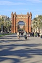 Park Ciutadella and Arc de Triomf in Barcelona, Spain