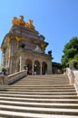 Park de la Ciutadella - thirty hectare large park close to always crowded historic center of Barcelona. Royalty Free Stock Photo