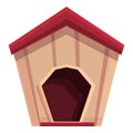 Park dog kennel icon cartoon vector. Pet house