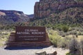 Fruita, Colorado, USA September 21, 2021: Park Entrance Sign for Colorado National Monument Royalty Free Stock Photo