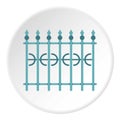 Park fence icon circle