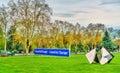 Park in front of the Palace of Europe, the seat of the Council of Europe and the former seat of the European Parliament