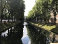 Park garden canal trees