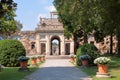 Park and garden in an old villa in italy