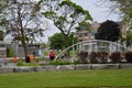 Park at Grand Traverse Bay, at Lake Michigan, Traverse City, Michigan Royalty Free Stock Photo