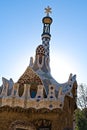 The Guard House at Park Guell, Barcelona, Spain