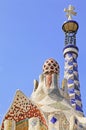 Park Guell by Antonio Gaudi in Barcelona, Spain Royalty Free Stock Photo