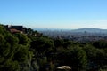 Park Guell and Barcelona city in Spain. Royalty Free Stock Photo