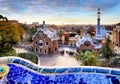 Park Guell in Barcelona, Spain