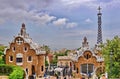 Park Guell of Antoni Gaudi in Barcelona, Spain Royalty Free Stock Photo