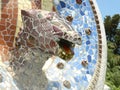 Park Guell dragon mosaic sculpture Royalty Free Stock Photo