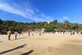 Park Guell main terrace in Barcelona Royalty Free Stock Photo