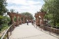 Park Guell viaducts in Barcelona, Spain Royalty Free Stock Photo