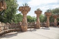 Park Guell viaducts in Barcelona, Spain Royalty Free Stock Photo