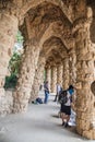 Park Guell viaducts in Barcelona, Spain Royalty Free Stock Photo