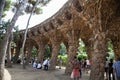 Park Guell viaducts in Barcelona, Spain Royalty Free Stock Photo